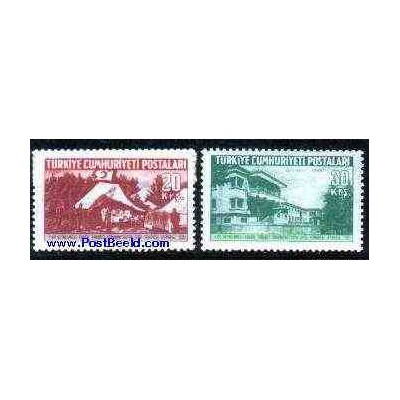 تمبر خارجی - 2 عدد تمبر طب نظامی - ترکیه 1955