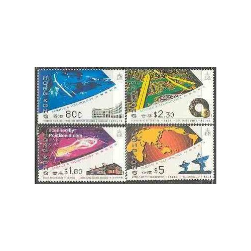 تمبر خارجی - 4 عدد تمبر علم و فن آوری - هنگ کنگ 1993