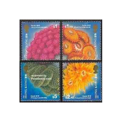 تمبر خارجی - 4 عدد تمبر مرجانها - هنگ کنگ 1994