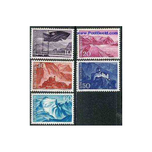 تمبر خارجی - 5 عدد تمبر سری های پستی - مناظر - لیختنشتاین 1959