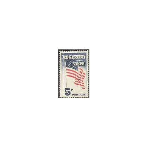 تمبر خارجی - 1 عدد تمبر ثبت نام رای - آمریکا 1964