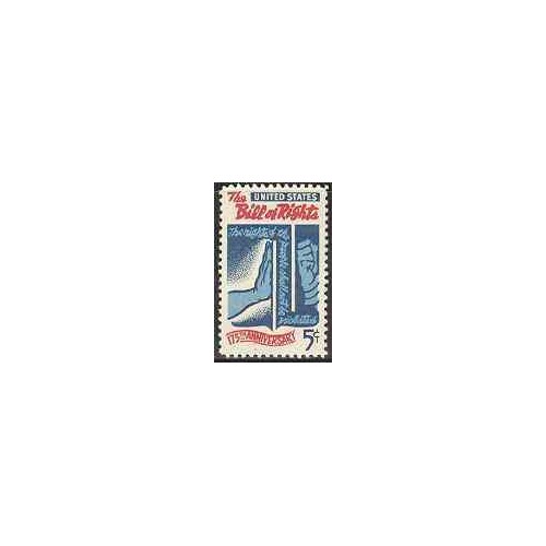تمبر خارجی - 1 عدد تمبر قانون اساسی آمریکا - آمریکا 1966