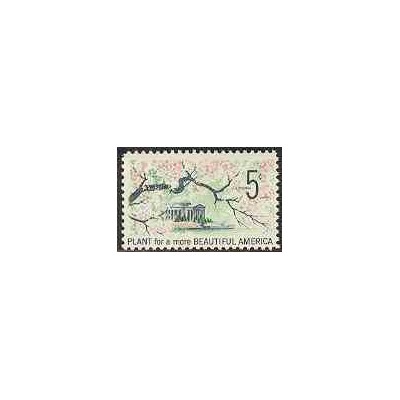 تمبر خارجی - 1 عدد تمبر آمریکای زیباتر - آمریکا 1966