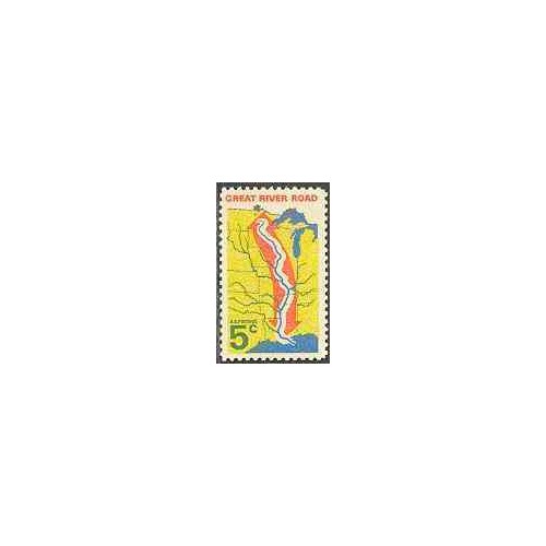 تمبر خارجی - 1 عدد تمبر راه بزرگ آبی - آمریکا 1966