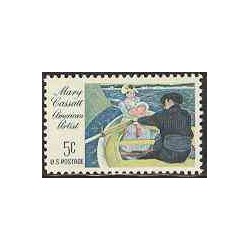 تمبر خارجی - 1 عدد تمبر تابلو نقاشی اثر مری کست - آمریکا 1966