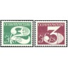 2 عدد تمبر سری پستی - لوله ای - چک اسلواکی 1980