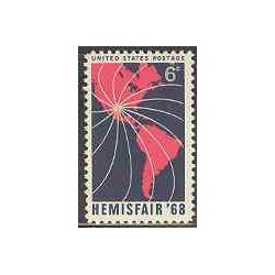 تمبر خارجی - 1 عدد تمبر نمایشگاه Hemisfair - آمریکا 1968