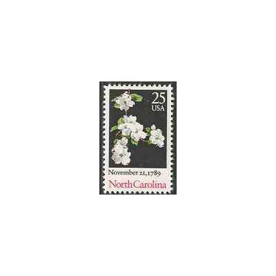1 عدد تمبر کارولینای - گلها - آمریکا 1989