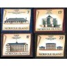  4 عدد تمبر سری پستی - معماری - جزایر نورفولک 1973