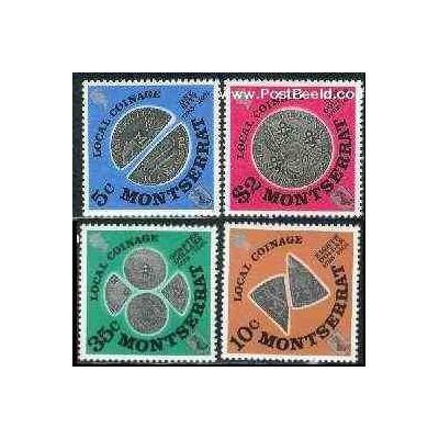  4 عدد تمبر سکه ها - مونتسرت 1975