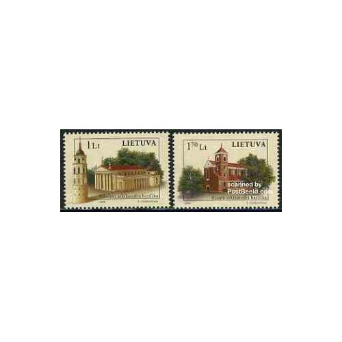 تمبر خارجی - 2 عدد تمبر کلیساها - لیتوانی 2006