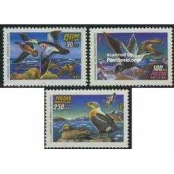 3 عدد تمبر اردکها - روسیه 1993
