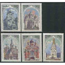 5 عدد تمبر کلیساهای خارجی - روسیه 1995