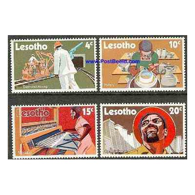 4 عدد تمبر توسعه - لسوتو  1971