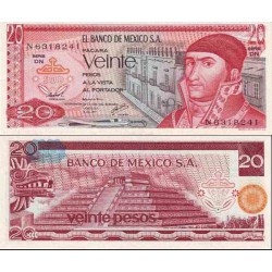 اسکناس 20 پزو - مکزیک 1977