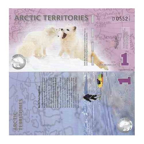 اسکناس پلیمر 1 دلار - قطب شمال 2012