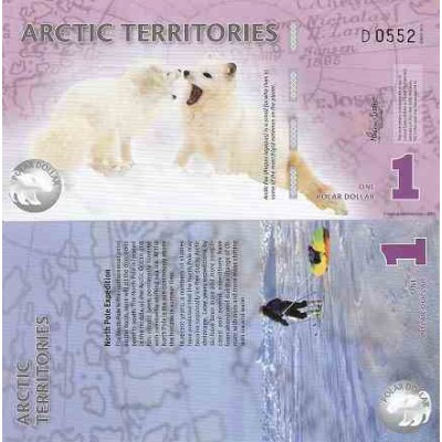 اسکناس پلیمر 1 دلار - قطب شمال 2012