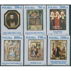 6 عدد تمبر تابلو نقاشی - لهستان 1991