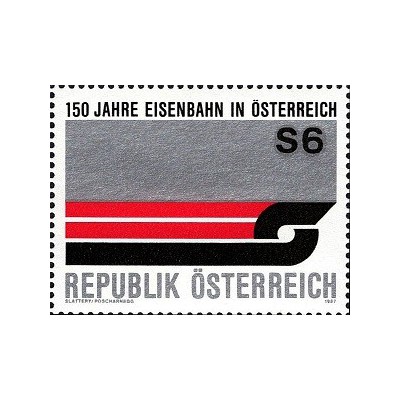 1 عدد تمبر صد و پنجاهمین سالگرد راه آهن اتریش - اتریش 1987