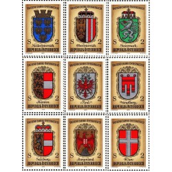 9 عدد تمبر هزارمین سالگرد اتریش 976-1976 - اتریش 1976