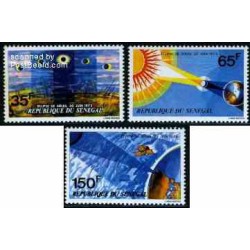 3 عدد تمبر خورشید گرفتگی - سنگال 1973