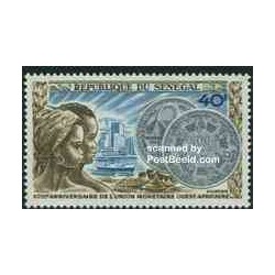 1 عدد تمبر اتحادیه پولی آفریقای غربی - سنگال 1972