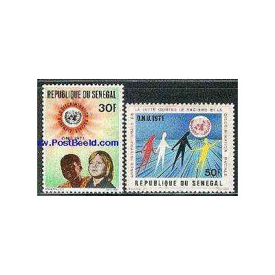 4 عدد تمبر ضد راشیسم - سنگال 1971