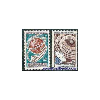 2 عدد تمبر روز جهانی ارتباطات - سنگال 1971