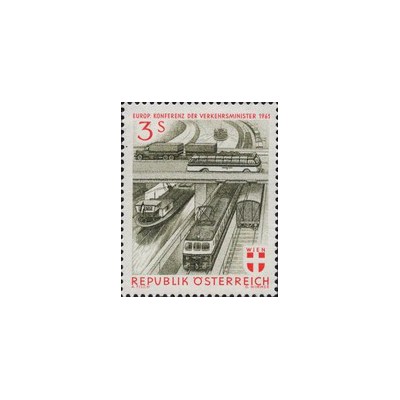1 عدد تمبر کنفرانس وزرای حمل و نقل اروپا 1961 - اتریش 1961