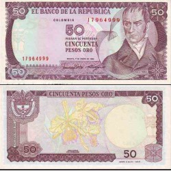 اسکناس 50 پزو - کلمبیا 1986