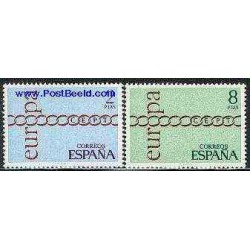 2 عدد تمبر مشترک اروپا - Europa Cept - اسپانیا 1971
