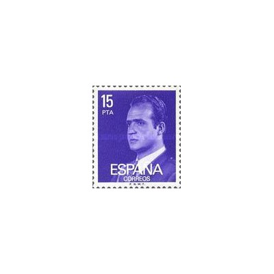 1 عدد تمبر سری پستی  - پادشاه خوان کارلوس اول - 15Pta - اسپانیا 1977