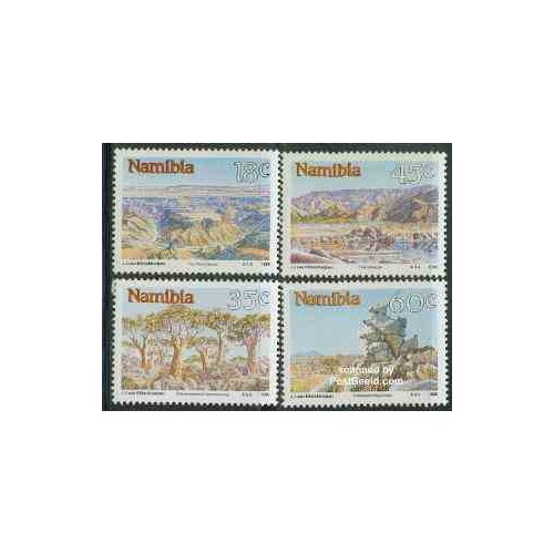 4 عدد تمبر توریسم - نامیبیا 1990
