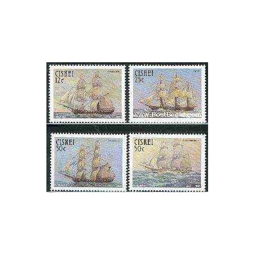 4 عدد تمبر کشتیها - آفریقای جنوبی - سیسکی 1985