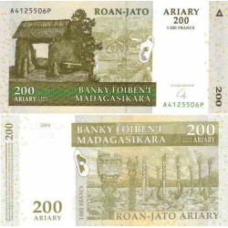 اسکناس 200 آریاری - ماداگاسکار 2004