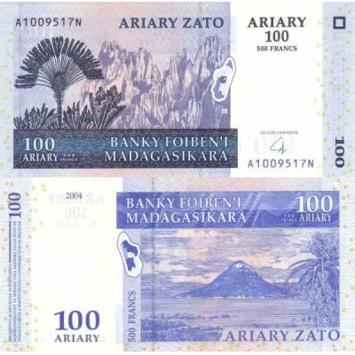 اسکناس 100 آریاری - ماداگاسکار 2004