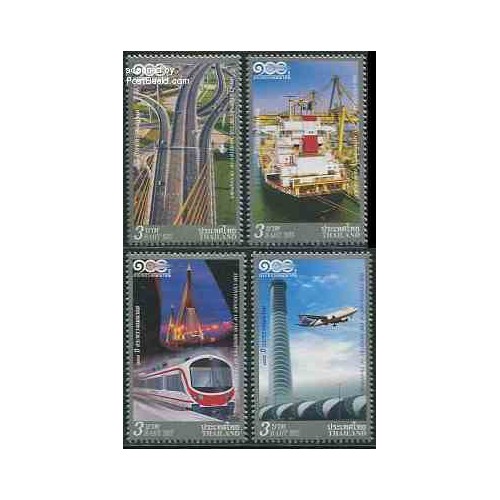 4 عدد تمبر وزارت حمل و نقل - تایلند 2012