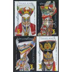4 عدد تمبر ماسکها - تایلند 2007