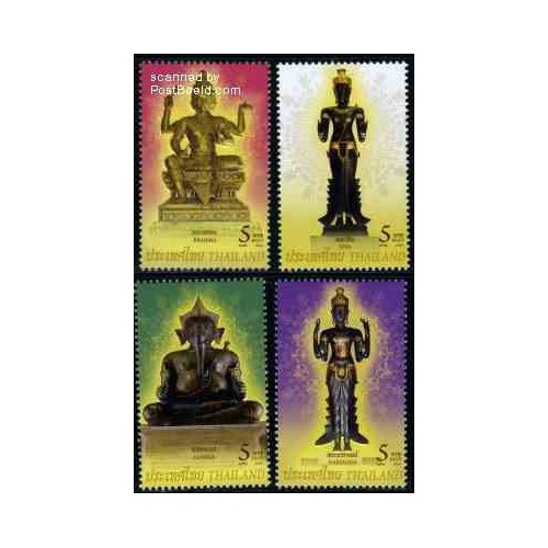 4 عدد تمبر  مجسمه های مذهبی - برجسته - تایلند 2009