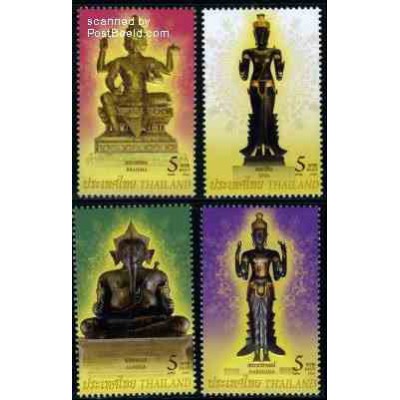 4 عدد تمبر  مجسمه های مذهبی - برجسته - تایلند 2009