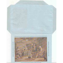 پاکت نامه هوائی 10/5 پنس  - آئروگرام طراحی Ruari McLean - انگلستان 