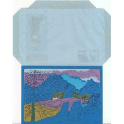 پاکت نامه هوائی 6 پنس  - آئروگرام طراحی Douglas Halliday - انگلستان 