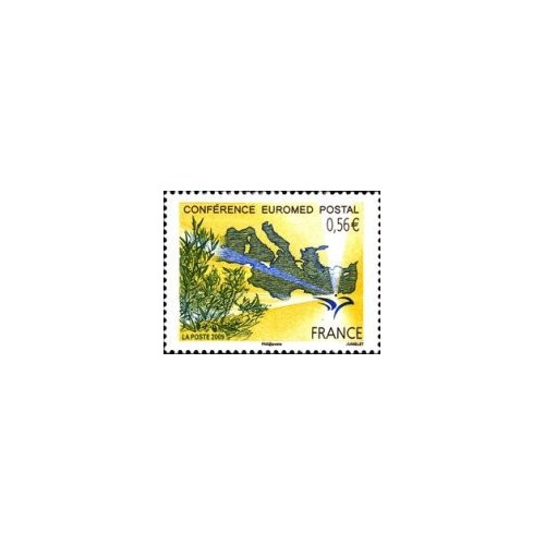 1 عدد  تمبر کنفرانس Euromed - پاریس - فرانسه 2009