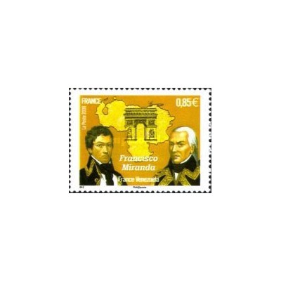 1 عدد  تمبر فرانسیسکو دی میراندا - فرانسه 2009