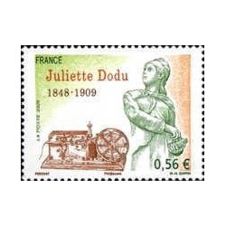 1 عدد  تمبر صدمین سالگرد مرگ ژولیت دودو - فرانسه 2009