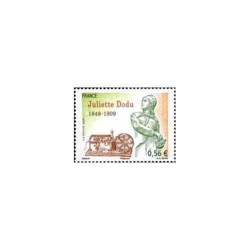 1 عدد تمبر صدمین سالگرد مرگ ژولیت دودو - فرانسه 2009 1 عدد تمبر صدمین سالگرد مرگ ژولیت دودو - فرانسه 2009