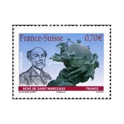 1 عدد  تمبر صدمین سالگرد بنای یادبود UPU - تمبر مشترک فرانسه و سوئیس - فرانسه 2009