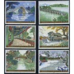 6 عدد تمبر تابلو مینیاتور - قصرهای تابستانی - چین 2008