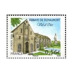 1 عدد  تمبر گردشگری - صومعه رویامونت - فرانسه 2009