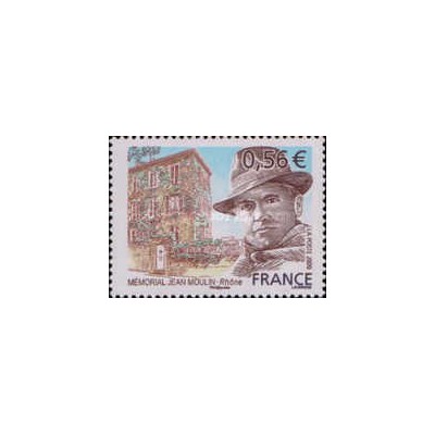 1 عدد  تمبر یادبود ژان مولن - فرانسه 2009